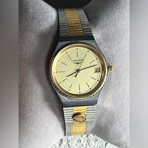 Longines Vintage Two-Tone Swiss Quartz men’s Watch Champagne Dial